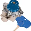 ADA Compliant Built-In Combination Lock Lock with Blue Metal Dial for Wrap-Around-Latch™ Lockers - Hinged on Right