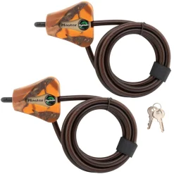 Adjustable Cable Lock, Mossy Oak Blaze Python Lock, 6 ft x 5/16 in - 2-Pack