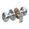 Biscuit Style Knob Entry Door Lock; Satin Nickel, SC1