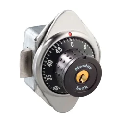 Built-In Combination Lock with Metal Dial for Single Point Latch Lockers - Hinged on Right