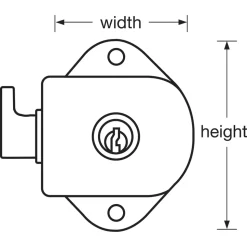 Built-In Keyed Lock For Single Point Wrap-Around-Latch™ Lockers