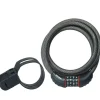Combination Braided Steel Cable Lock, 6 ft x 1/2 in