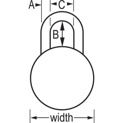 Dial Combination Lock with Purple Dial, 1-7/8 in Wide