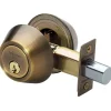 Double Cylinder Deadbolt; Antique Brass