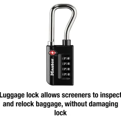 Extended Reach Set Your Own Combination TSA Lock, 1-5/16 in Wide