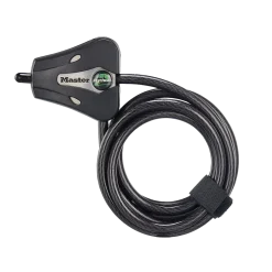6ft (1.8m) Long x 5/16in (8mm) Diameter Python™ Adjustable Locking Cable; Silver and Black