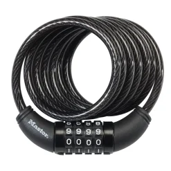 6ft (1.8m) Long x 5/16in (8mm) Diameter Set Your Own Combination Cable Lock