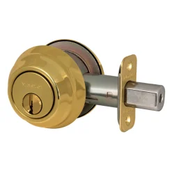 Grade 1 Double Cylinder Deadbolt; Polished Brass, SC1