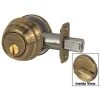 Grade 1 Single Cylinder Deadbolt; Antique Brass, WK2