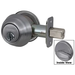 Grade 1 Single Cylinder Deadbolt; Satin Nickel, WR5