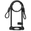 6in (15cm) Wide Hardened Steel U-Lock with 11in (28cm) Shackle Clearance; 4ft (1.2m) x 3/8in (10mm) Looped-End Cable