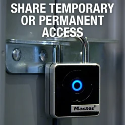 Indoor Bluetooth® Padlock with 9/32 Inch Boron Alloy Shackle