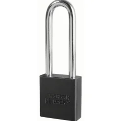 1-3/4in (44mm) Black Solid Aluminum BumpStop® Rekeyable 6-Pin Tumbler Padlock with 3in (76mm) Shackle