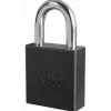 1-3/4in (44mm) Black Solid Aluminum Rekeyable 6-Pin Tumbler Padlock