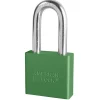 2in (51mm) Green Solid Aluminum BumpStop® Rekeyable 6-Pin Tumbler Padlock with 2in (51mm) Shackle, Keyed Alike