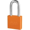 2in (51mm) Orange Solid Aluminum BumpStop® Rekeyable 6-Pin Tumbler Padlock with 2in (51mm) Shackle, Keyed Alike