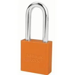 1-3/4in (44mm) Orange Solid Aluminum Rekeyable Pin Tumbler Padlock with 2in (51mm) Shackle, Keyed Alike