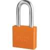 2in (51mm) Orange Solid Aluminum Rekeyable Pin Tumbler Padlock with 2in (51mm) Shackle, Keyed Alike