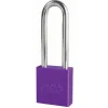 1-3/4in (44mm) Purple Solid Aluminum Rekeyable Pin Tumbler Padlock with 3in (76mm) Shackle, Keyed Alike
