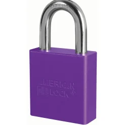 1-3/4in (44mm) Purple Solid Aluminum Rekeyable 6-Pin Tumbler Padlock, Keyed Alike