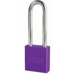 1-3/4in (44mm) Purple Solid Aluminum Rekeyable 6-Pin Tumbler Padlock with 3in (76mm) Shackle, Keyed Alike