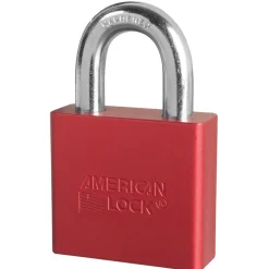 2in (51mm) Red Solid Aluminum BumpStop® Rekeyable 6-Pin Tumbler Padlock, Keyed Alike