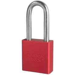 1-3/4in (44mm) Red Solid Aluminum Rekeyable Pin Tumbler Padlock with 2in (51mm) Shackle
