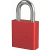 1-3/4in (44mm) Red Solid Aluminum Rekeyable 6-Pin Tumbler Padlock