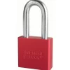 2in (51mm) Red Solid Aluminum Rekeyable 6-Pin Tumbler Padlock with 2in (51mm) Shackle, Keyed Alike