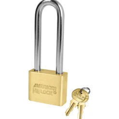1-3/4in (44mm) Solid Brass Blade Tumbler Padlock with 3in (76mm) Shackle