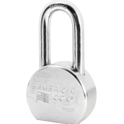2-1/2in (64mm) Solid Steel Rekeyable 6-Pin Tumbler Padlock, Chrome Plated, with 2in (51mm) Shackle