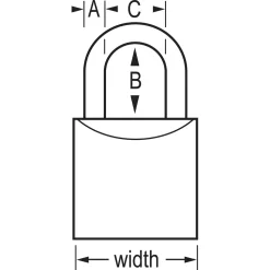 1-1/8in (29mm) Wide Brass Padlock