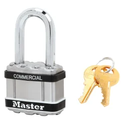 1-3/4in (44mm) Wide Commercial Magnum Laminated Steel Padlock with Stainless Steel Body Cover, 1-1/2in (38mm) Shackle