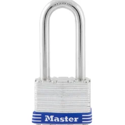 1-3/4in (44mm) wide laminated steel padlock, 2in (51mm) shackle