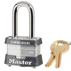 1-9/16in (40mm) Wide Laminated Steel Pin Tumbler Padlock with 1-1/2in (38mm) Shackle, Keyed Alike