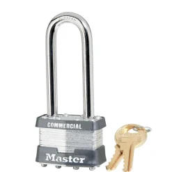 1-3/4in (44mm) Wide Laminated Steel Rekeyable Pin Tumbler Padlock with 2-1/2in (64mm) Shackle, Keyed Alike