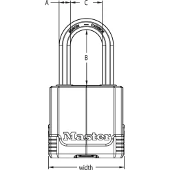 2-1/8in (54mm) Wide Magnum® Covered Laminated Steel Padlock with 2in (51mm) Shackle