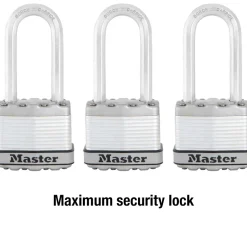 1-3/4in (44mm) Wide Magnum® Laminated Steel Padlock with 2in (51mm) Shackle; 3-Pack