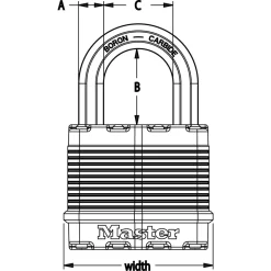 2in (51mm) Wide Magnum® Laminated Steel Padlock with 1-1/2in (38mm) Shackle; 2-Pack