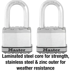 2in (51mm) Wide Magnum® Laminated Steel Padlock with 1-1/2in (38mm) Shackle; 2-Pack