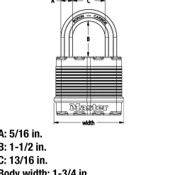 1-3/4in (44mm) Wide Magnum® Laminated Steel Padlock with 1-1/2in (38mm) Shackle