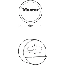 2-7/8in (73mm) Wide ProSeries® Reinforced Zinc Die-Cast Hidden Shackle Rekeyable Pin Tumbler Padlock, Keyed Alike