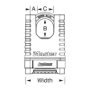 2-1/4in (57mm) Wide ProSeries® Shrouded Brass Resettable Combination Padlock