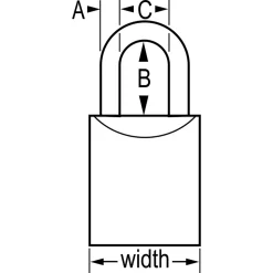 1-3/4in (44mm) Wide ProSeries® Solid Brass Rekeyable Pin Tumbler Padlock