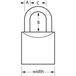 2in (51mm) Wide ProSeries® Solid Brass Rekeyable Pin Tumbler Padlock