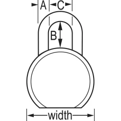 2-1/2in (64mm) Wide ProSeries® Solid Steel Rekeyable Pin Tumbler Padlock