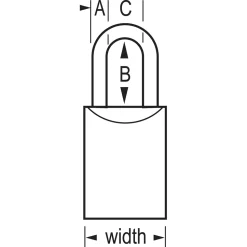 1-3/4in (44mm) Wide ProSeries® Solid Steel Rekeyable Pin Tumbler Padlock with 1-9/16in (38mm) Shackle, Keyed Alike
