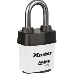2-1/8in (54mm) Wide ProSeries® Weather Tough® Laminated Steel Rekeyable Pin Tumbler Padlock with 1-1/2in (38mm) Shackle, White