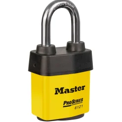 2-1/8in (54mm) Wide ProSeries® Weather Tough® Laminated Steel Rekeyable Pin Tumbler Padlock with 1-1/2in (38mm) Shackle, Yellow