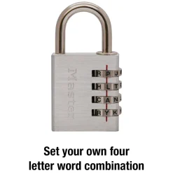 1-9/16in (40mm) Wide Set Your Own WORD Combination Padlock